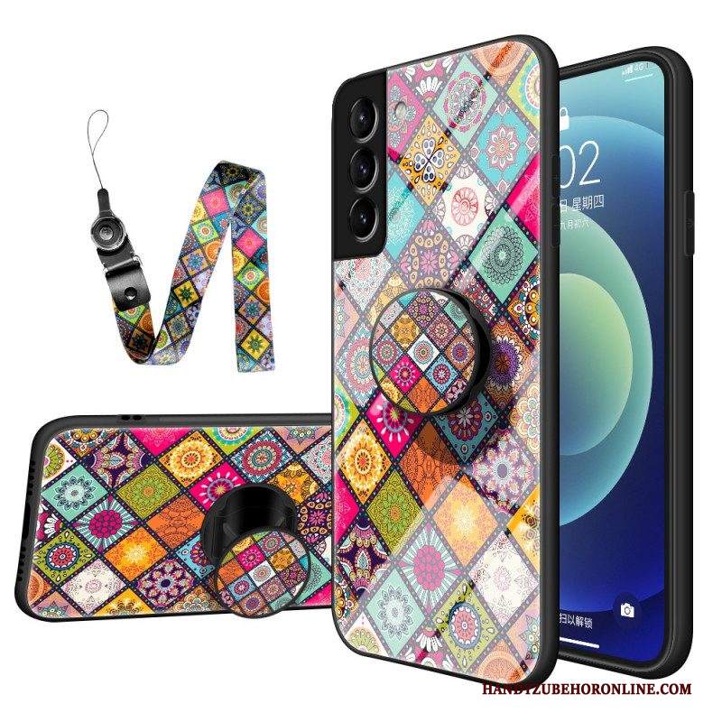 Cover Samsung Galaxy S22 Plus 5G Supporto Magnetico Patchwork