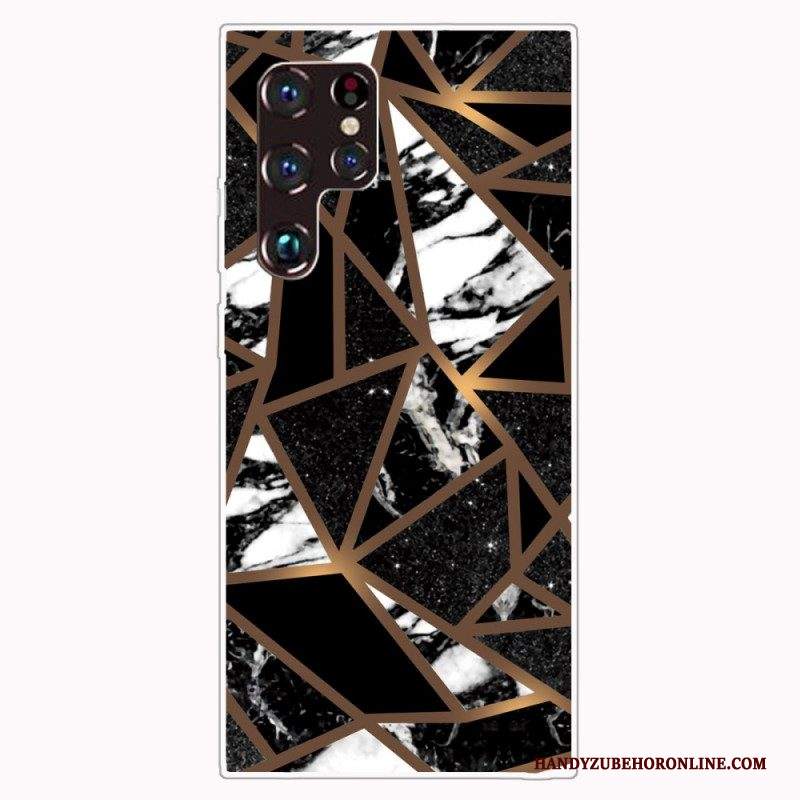 Cover Samsung Galaxy S22 Ultra 5G Marmo Geometrico