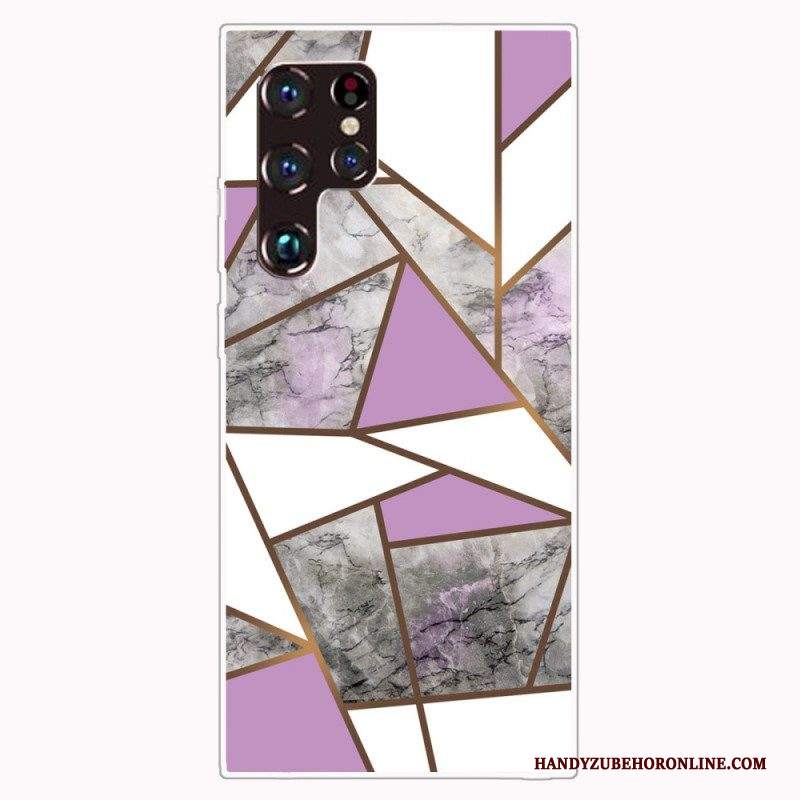 Cover Samsung Galaxy S22 Ultra 5G Marmo Geometrico