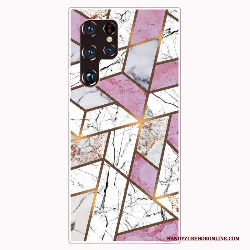 Cover Samsung Galaxy S22 Ultra 5G Marmo Geometrico