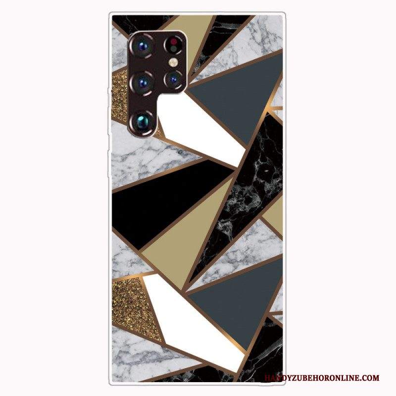 Cover Samsung Galaxy S22 Ultra 5G Marmo Geometrico