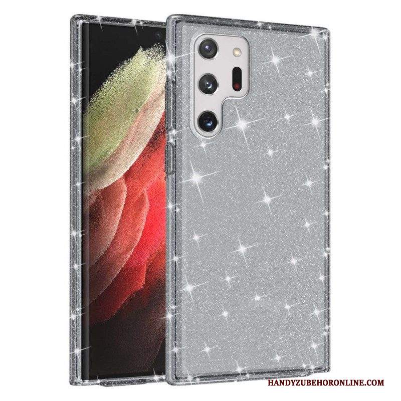 Cover Samsung Galaxy S22 Ultra 5G Paillettes Trasparenti