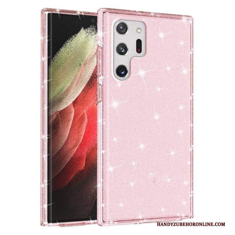 Cover Samsung Galaxy S22 Ultra 5G Paillettes Trasparenti