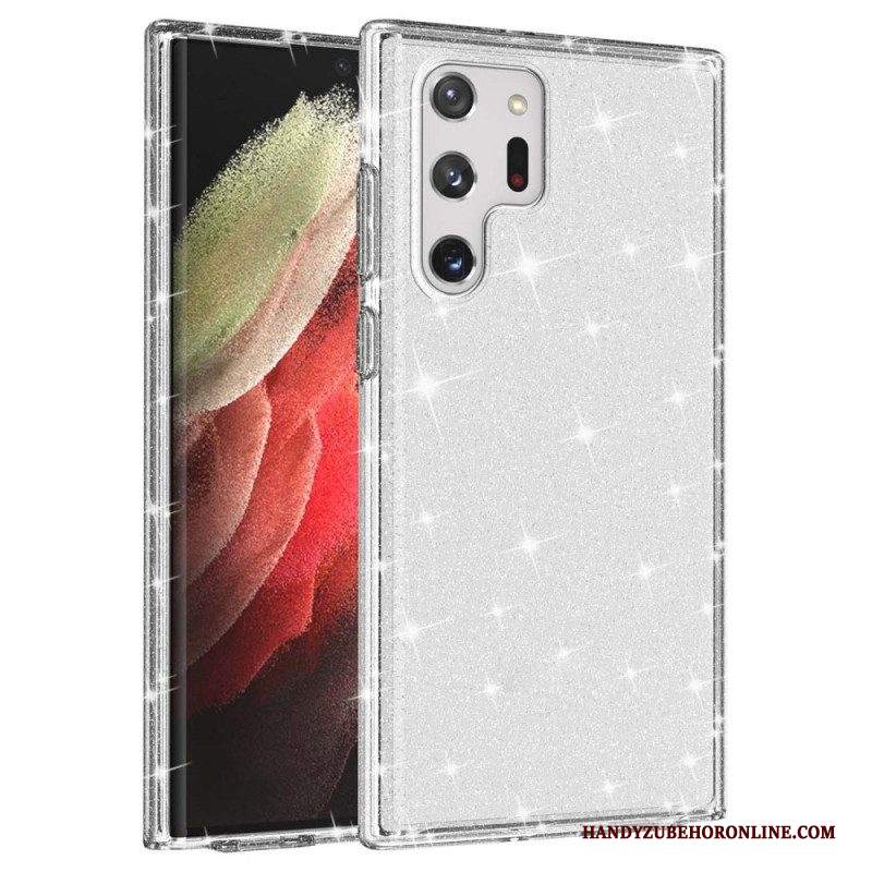 Cover Samsung Galaxy S22 Ultra 5G Paillettes Trasparenti