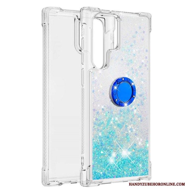 Cover Samsung Galaxy S22 Ultra 5G Staffa Ad Anello Glitterata