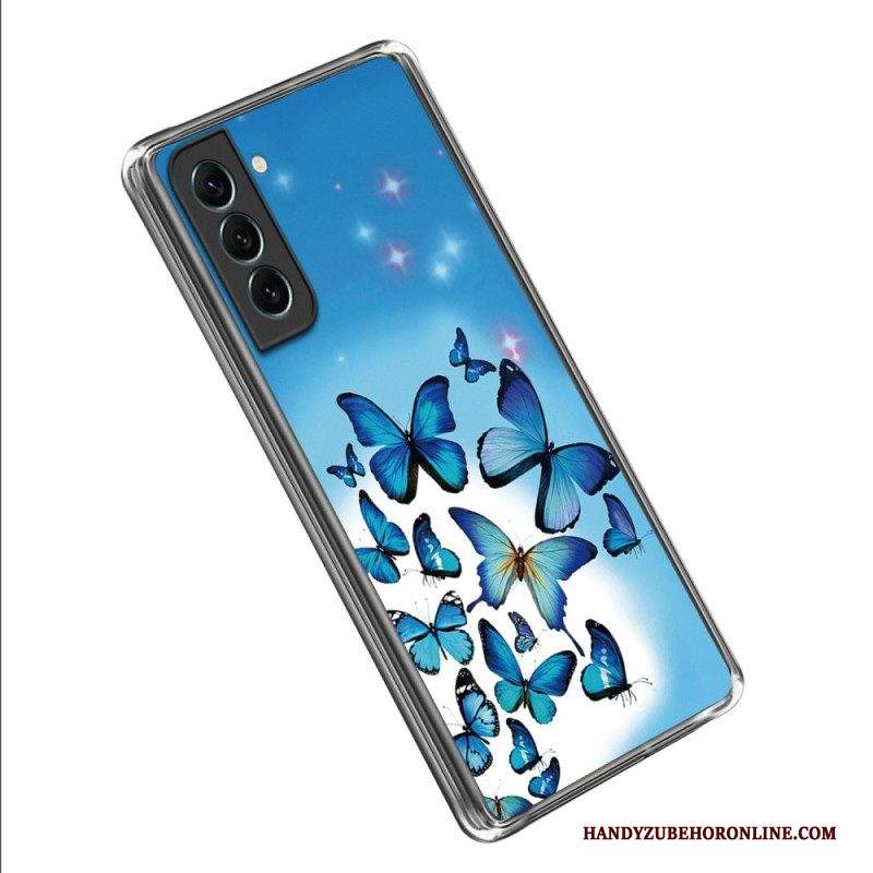 Cover Samsung Galaxy S23 5G Farfalle Blu