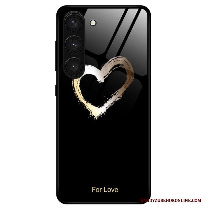 Cover Samsung Galaxy S23 Plus 5G Cuore In Vetro Temperato