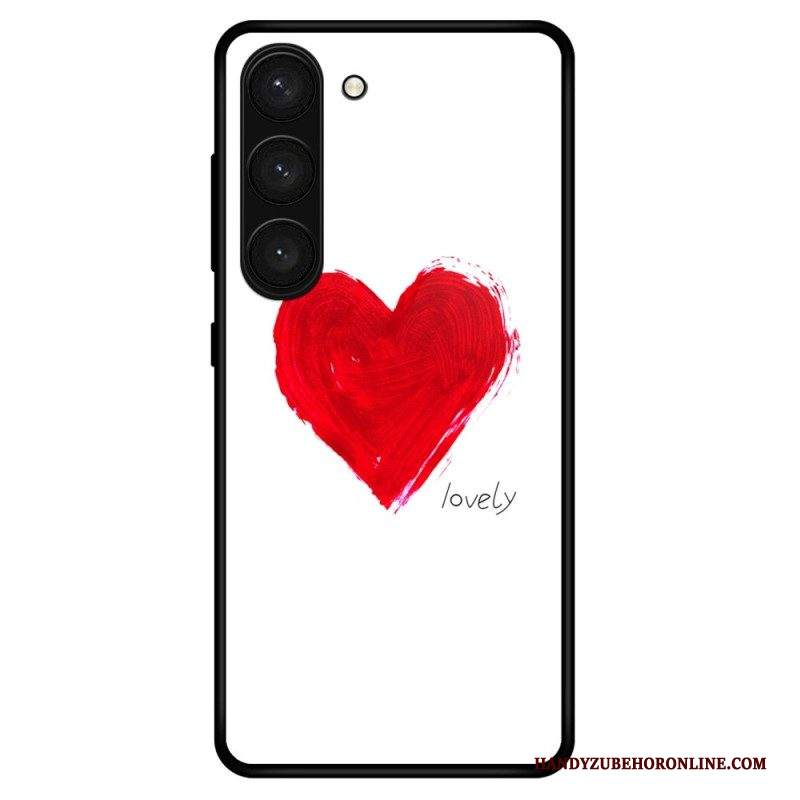 Cover Samsung Galaxy S23 Plus 5G Cuore In Vetro Temperato