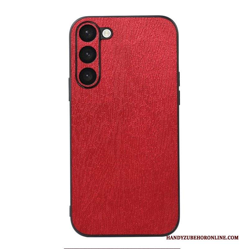 Cover Samsung Galaxy S23 Plus 5G Stile Pelle Effetto Legno