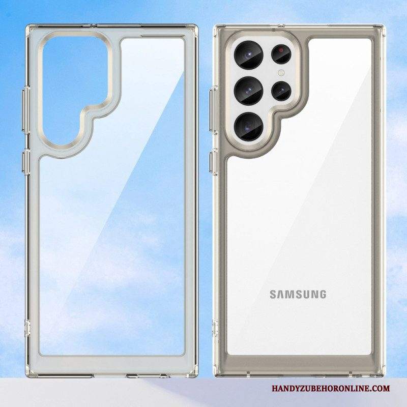 Cover Samsung Galaxy S23 Ultra 5G Bordi Colorati Ibridi