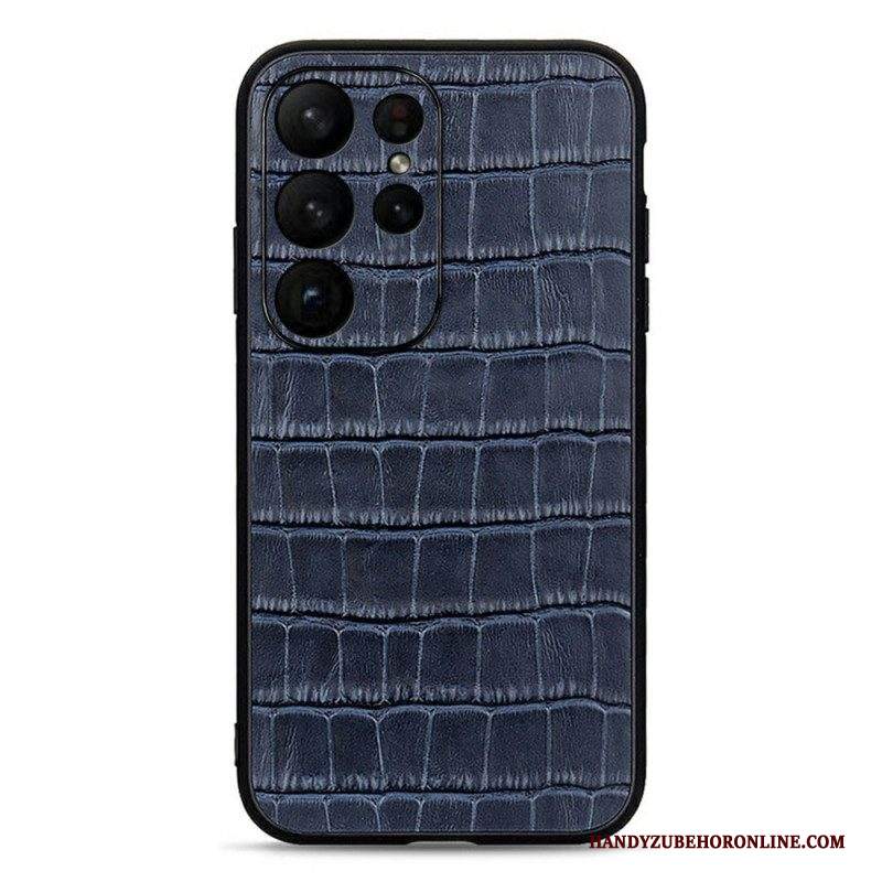 Cover Samsung Galaxy S23 Ultra 5G Vera Pelle Stile Coccodrillo