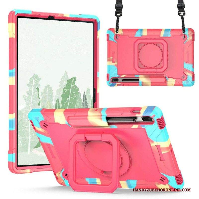 Cover Samsung Galaxy Tab S8 Plus / Tab S7 Plus Colore Supporto E Tracolla