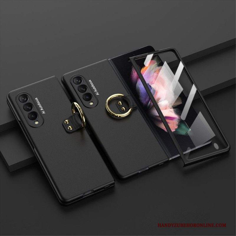 Cover Samsung Galaxy Z Fold 3 5G Anello-supporto E Proteggi Schermo Gkk