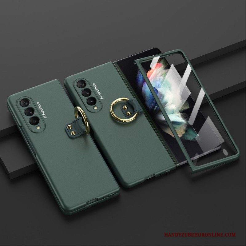 Cover Samsung Galaxy Z Fold 3 5G Anello-supporto E Proteggi Schermo Gkk