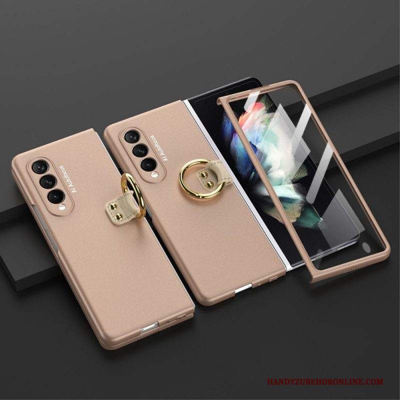 Cover Samsung Galaxy Z Fold 3 5G Anello-supporto E Proteggi Schermo Gkk