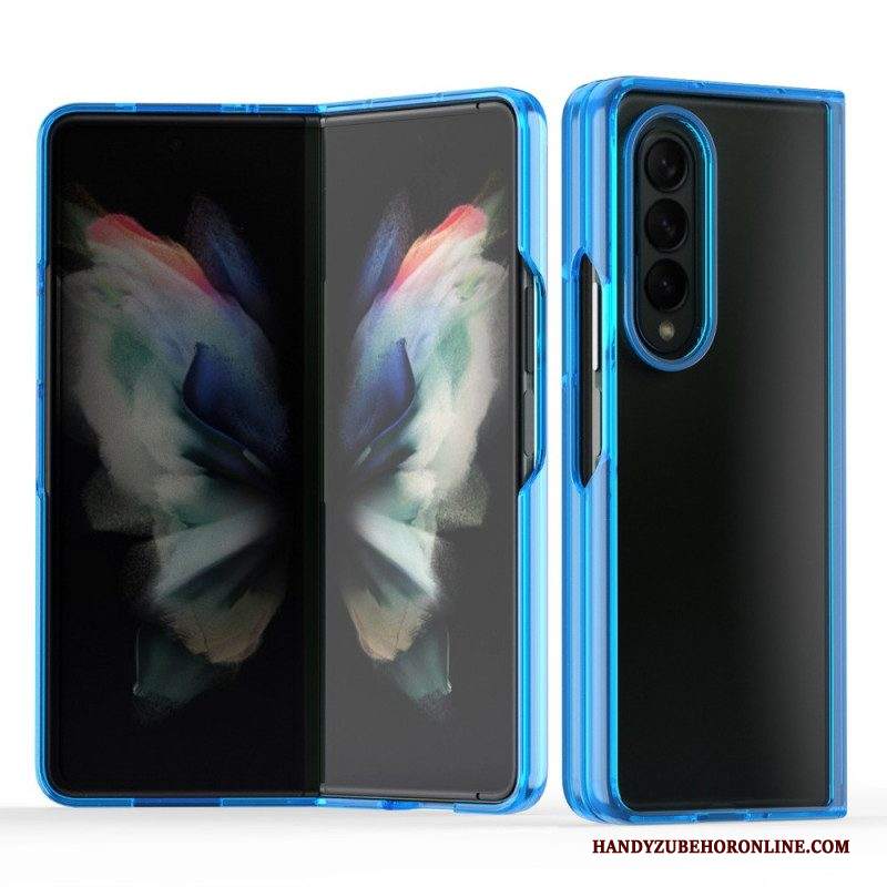 Cover Samsung Galaxy Z Fold 3 5G Bordi Colorati Trasparenti