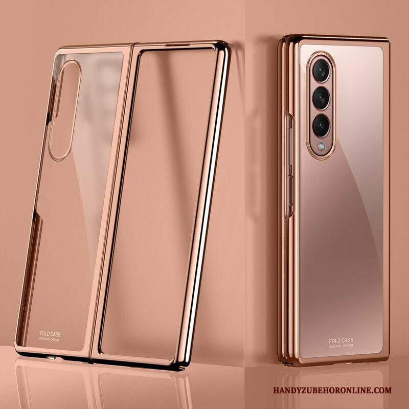 Cover Samsung Galaxy Z Fold 3 5G Bordi Metallici Trasparenti