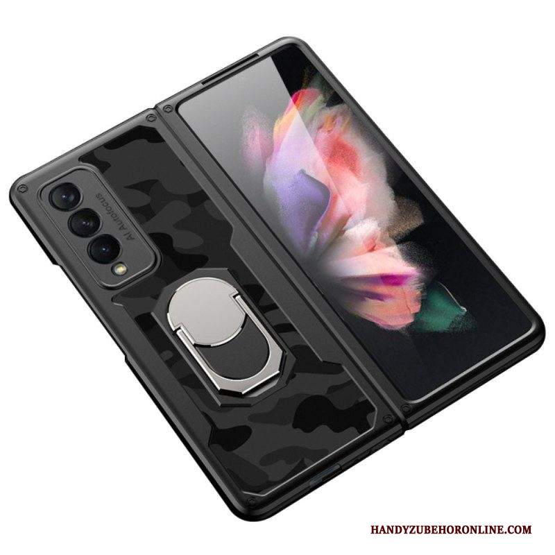 Cover Samsung Galaxy Z Fold 3 5G Camouflage Ring-support Gkk