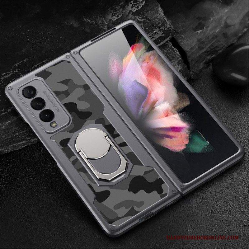 Cover Samsung Galaxy Z Fold 3 5G Camouflage Ring-support Gkk