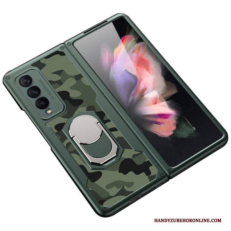 Cover Samsung Galaxy Z Fold 3 5G Camouflage Ring-support Gkk