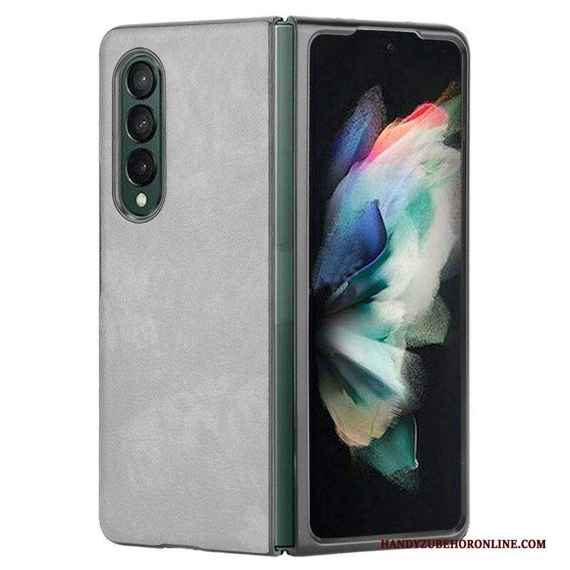 Cover Samsung Galaxy Z Fold 3 5G Effetto Pelle Litchi