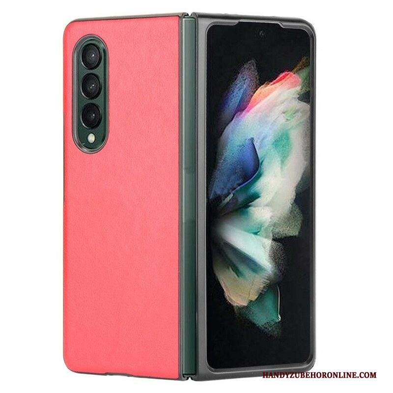 Cover Samsung Galaxy Z Fold 3 5G Effetto Pelle Litchi