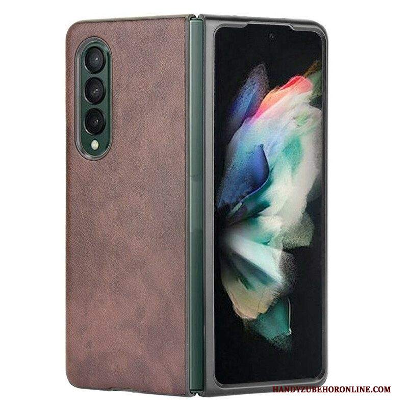 Cover Samsung Galaxy Z Fold 3 5G Effetto Pelle Litchi