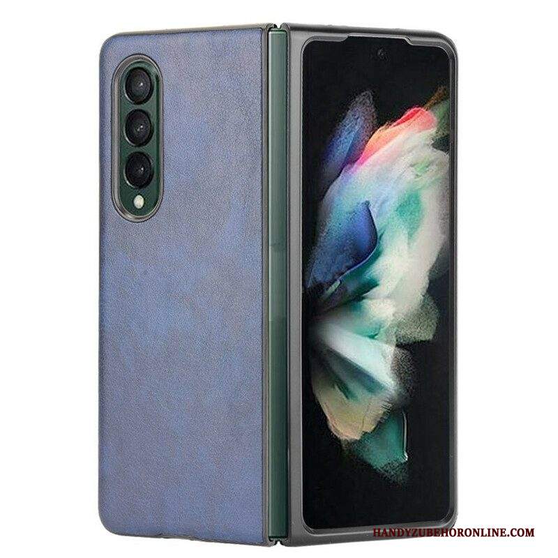 Cover Samsung Galaxy Z Fold 3 5G Effetto Pelle Litchi