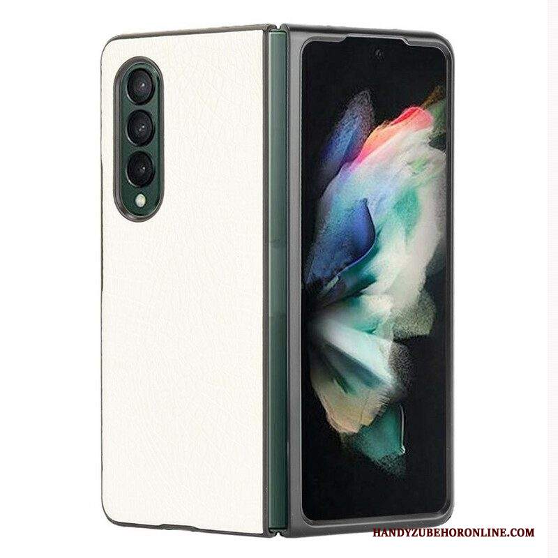 Cover Samsung Galaxy Z Fold 3 5G Finta Pelle Di Coccodrillo