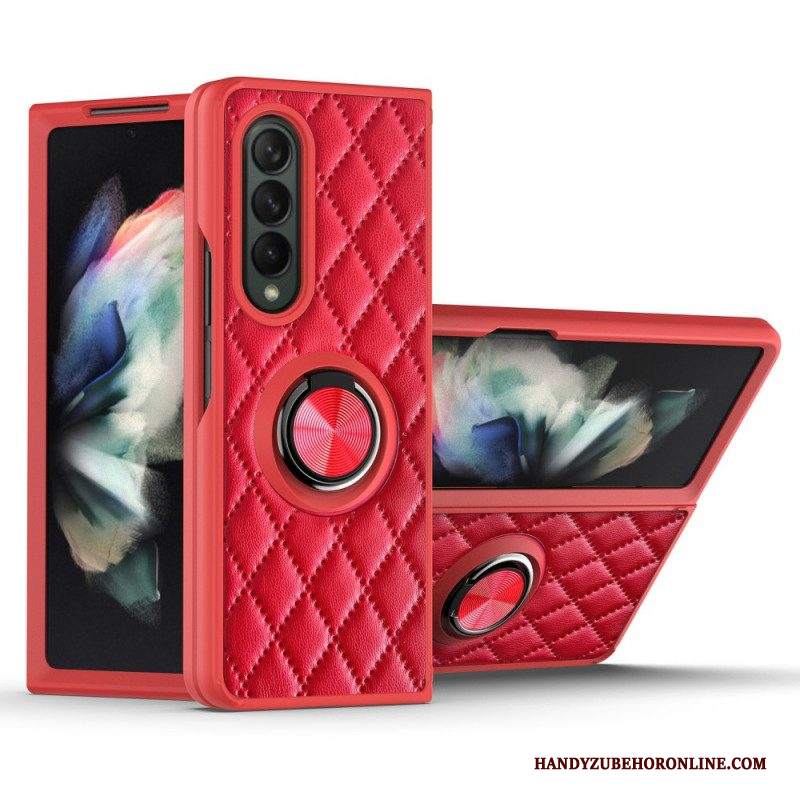 Cover Samsung Galaxy Z Fold 3 5G Imbottito Con Ring-support