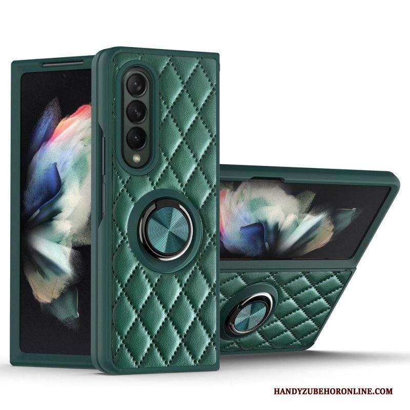 Cover Samsung Galaxy Z Fold 3 5G Imbottito Con Ring-support