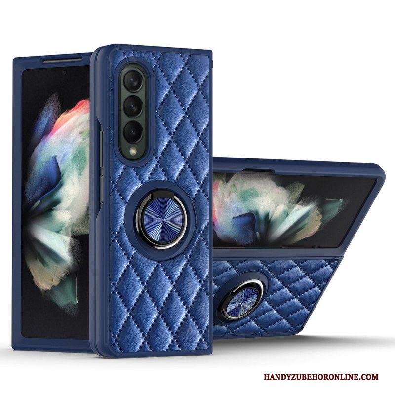 Cover Samsung Galaxy Z Fold 3 5G Imbottito Con Ring-support