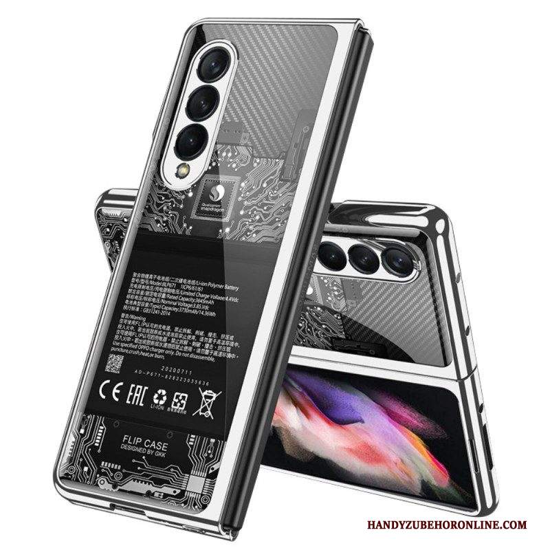 Cover Samsung Galaxy Z Fold 3 5G Meccanismo In Vetro Temperato Gkk