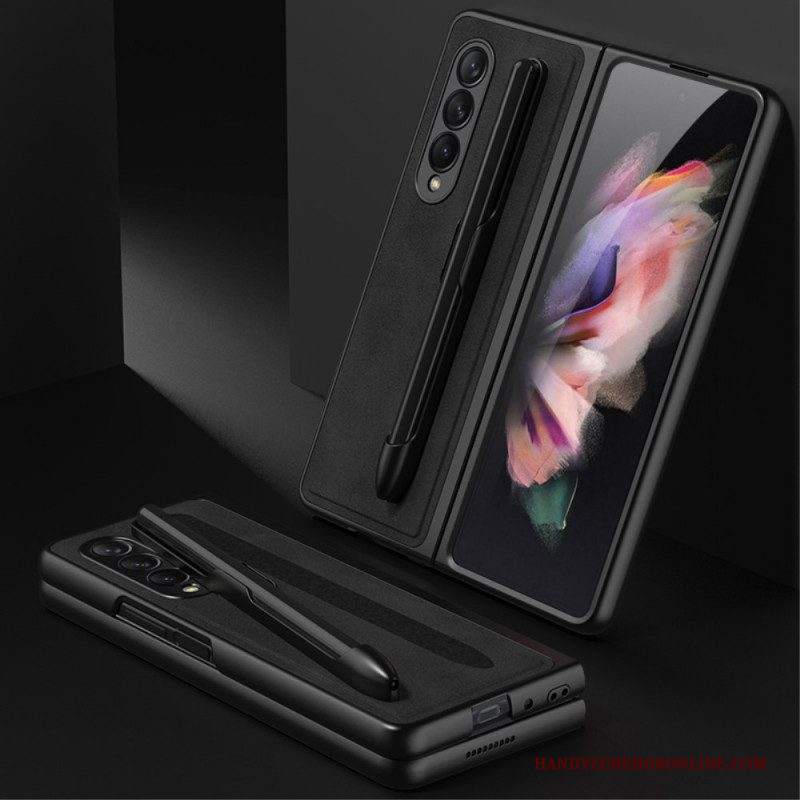 Cover Samsung Galaxy Z Fold 3 5G Porta Stilo Effetto Pelle Gkk