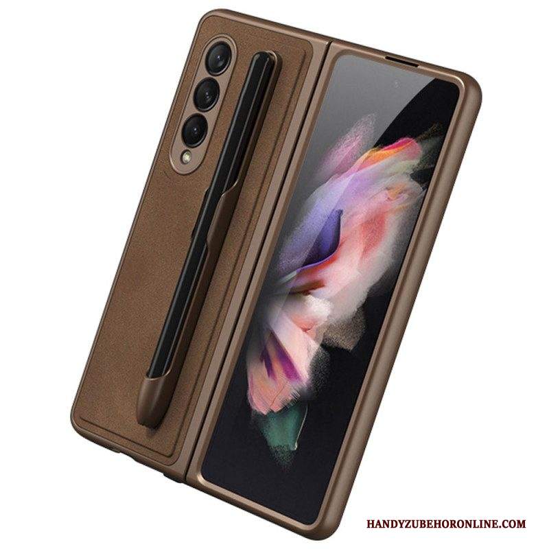 Cover Samsung Galaxy Z Fold 3 5G Porta Stilo Effetto Pelle Gkk