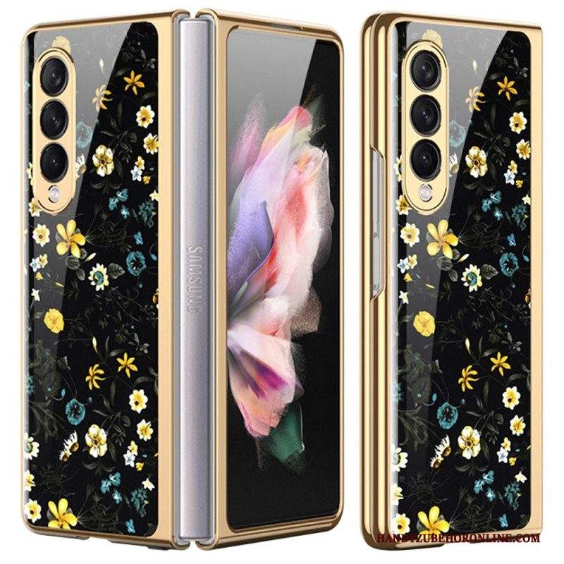 Cover Samsung Galaxy Z Fold 3 5G Vetro Temperato Floreale