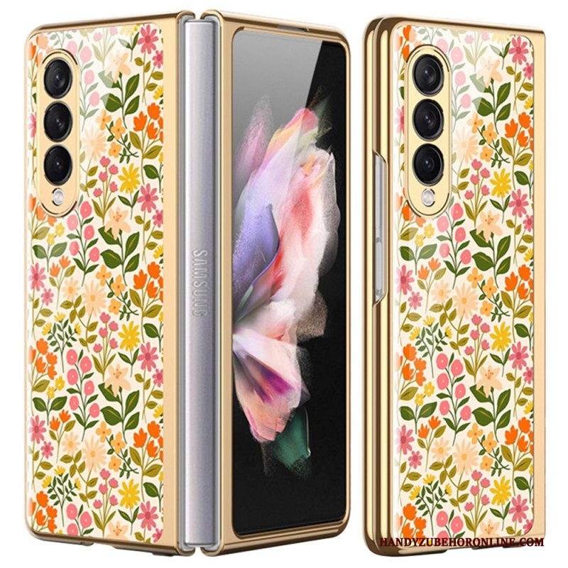 Cover Samsung Galaxy Z Fold 3 5G Vetro Temperato Floreale