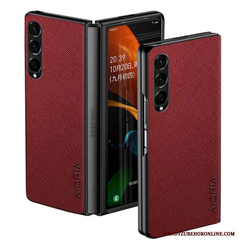 Cover Samsung Galaxy Z Fold 4 Aioria Trama Intrecciata In Ecopelle