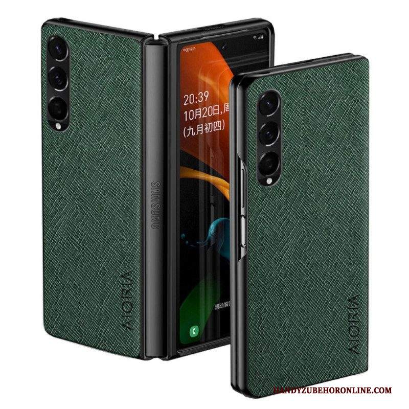 Cover Samsung Galaxy Z Fold 4 Aioria Trama Intrecciata In Ecopelle