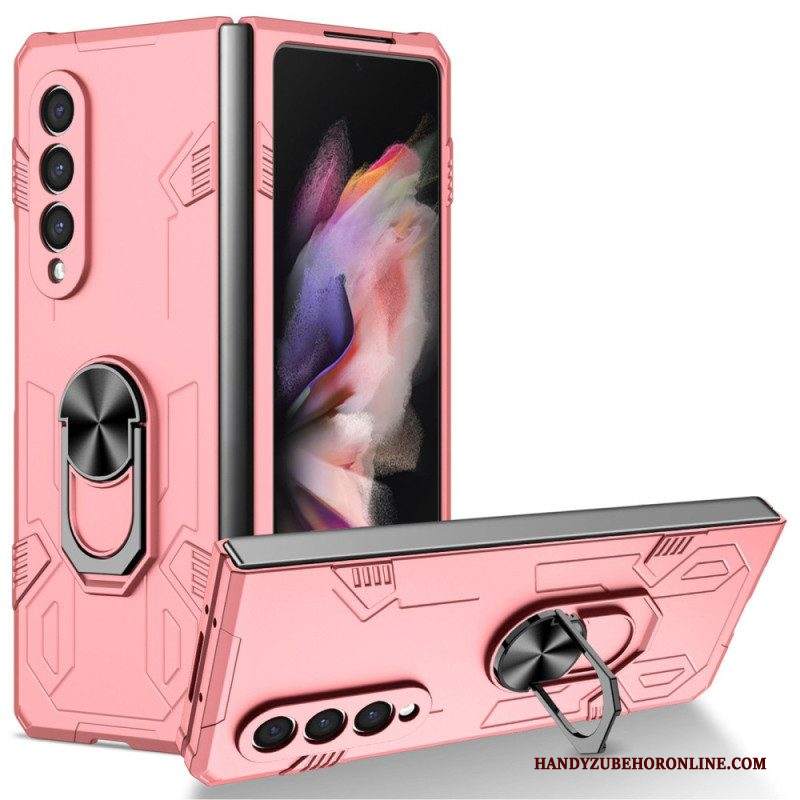 Cover Samsung Galaxy Z Fold 4 Bimateriale E Anello Rotante