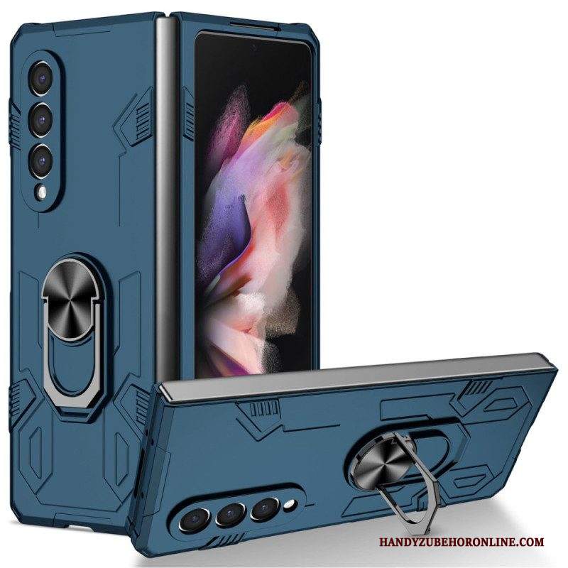 Cover Samsung Galaxy Z Fold 4 Bimateriale E Anello Rotante