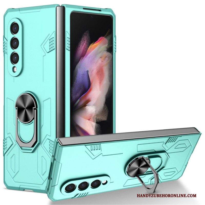 Cover Samsung Galaxy Z Fold 4 Bimateriale E Anello Rotante