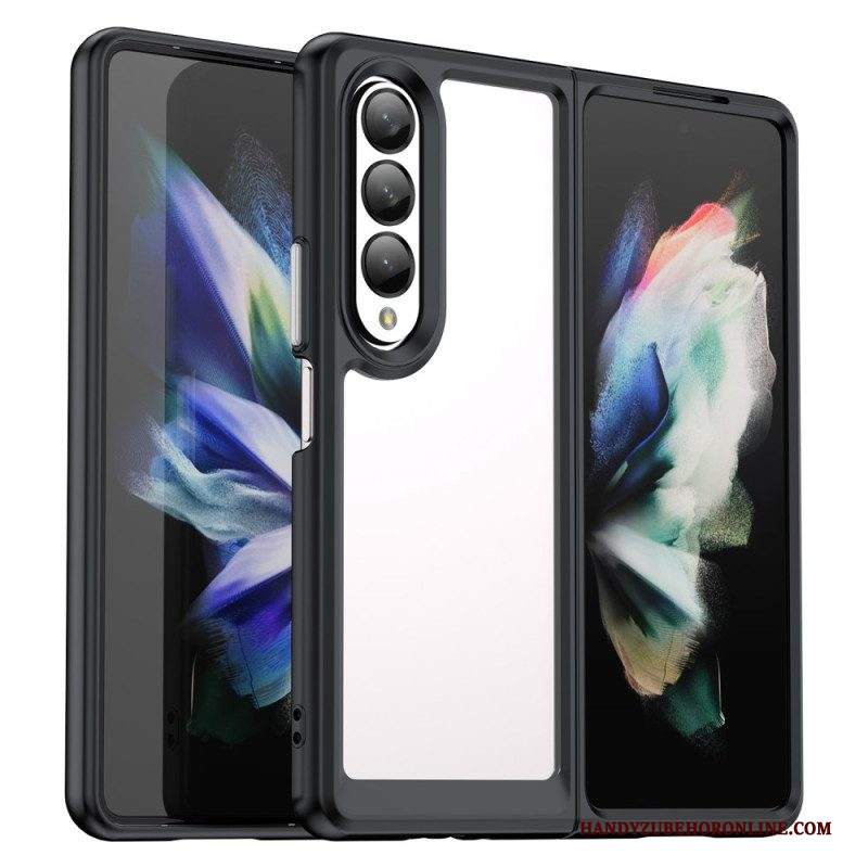 Cover Samsung Galaxy Z Fold 4 Bordi Colorati Trasparenti