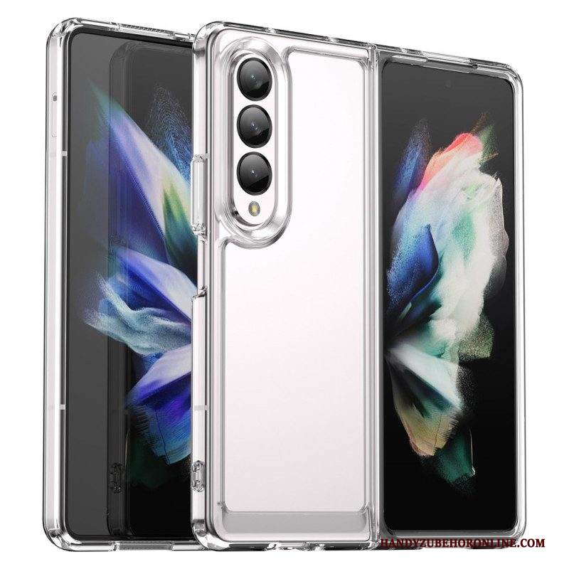 Cover Samsung Galaxy Z Fold 4 Bordi Colorati Trasparenti