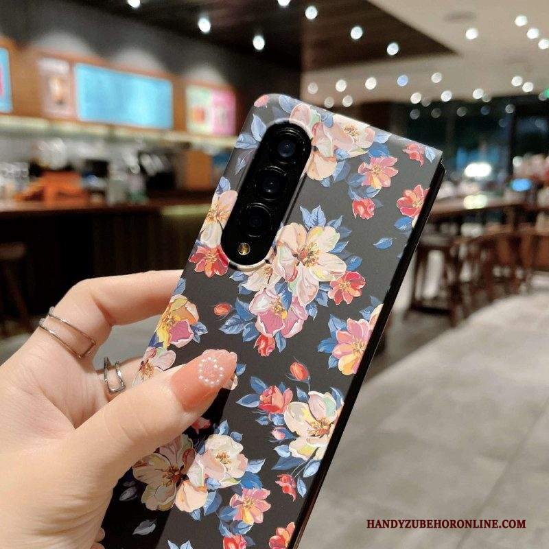 Cover Samsung Galaxy Z Fold 4 Carta Da Parati Con Fiori