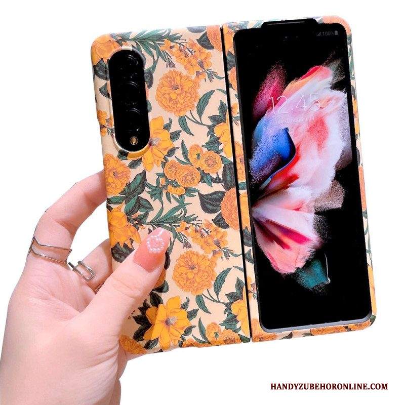 Cover Samsung Galaxy Z Fold 4 Carta Da Parati Con Fiori