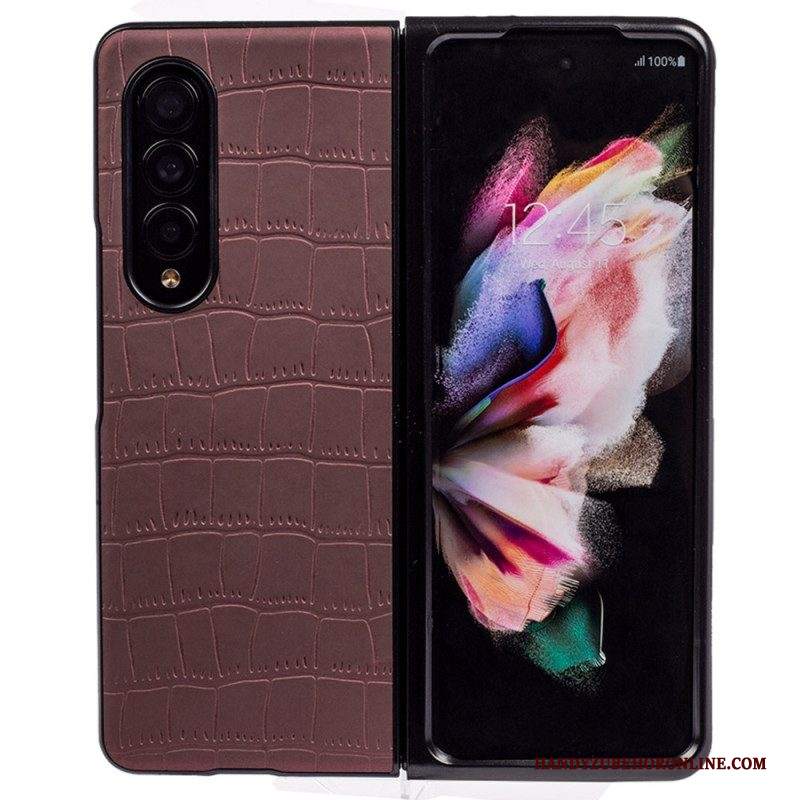 Cover Samsung Galaxy Z Fold 4 Coccodrillo Goffrato