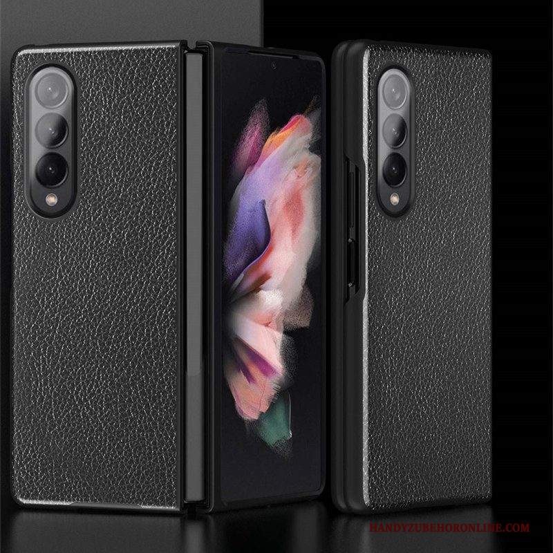 Cover Samsung Galaxy Z Fold 4 Ecopelle Rivestita Di Litchi