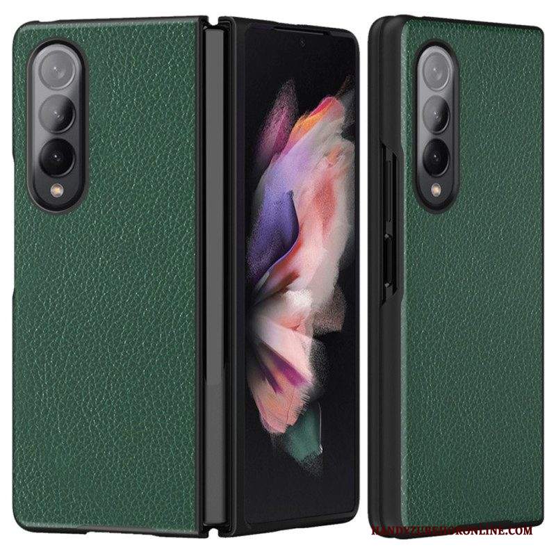 Cover Samsung Galaxy Z Fold 4 Ecopelle Rivestita Di Litchi