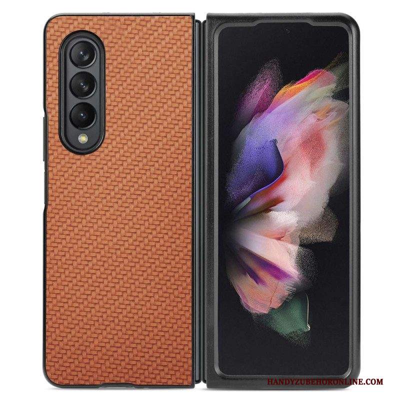 Cover Samsung Galaxy Z Fold 4 Fibra Di Carbonio Effetto Intrecciato